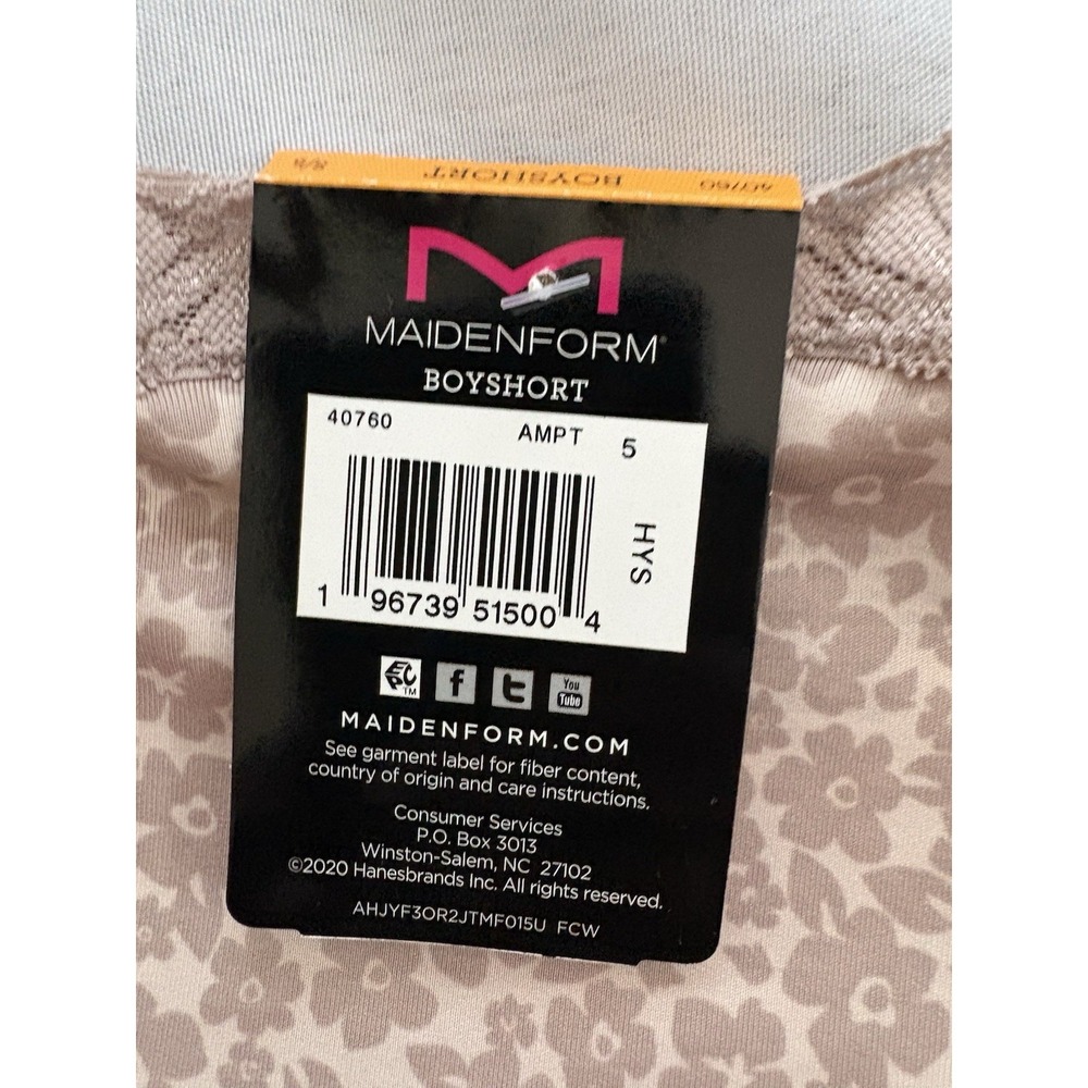 NEW Maidenform One Fab Fit Boyshort Panty 40760 Multicolor Women's Small 2 Pair - Picture 7 of 8